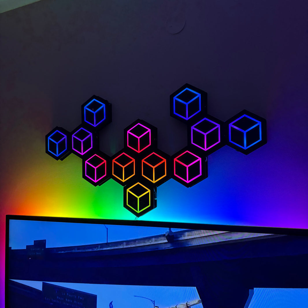 Glow Shape Hexagons