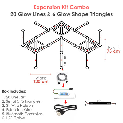 Expansion Kit Combo - 20 Glow Lines & 6 Glow Shape Triangles