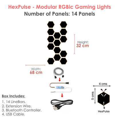 HexPulse - Modular RGBic Gaming Lights