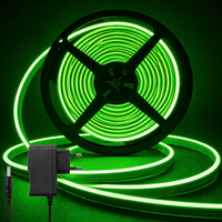 Neon Glow Rope Light - Green (5 Meter) With 12v Adaptor