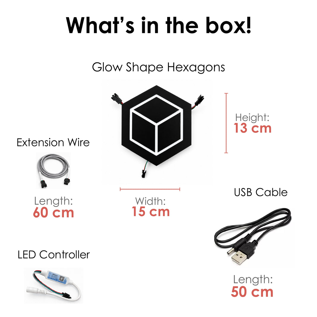 Glow Shape Hexagons