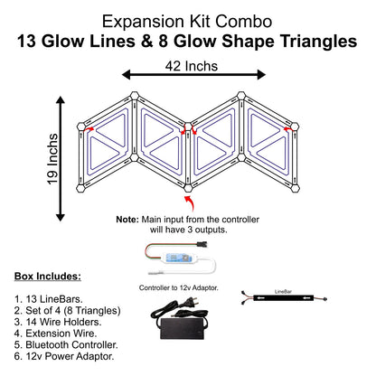 Expansion Kit Combo - 13 Glow Lines & 8 Glow Shape Triangles