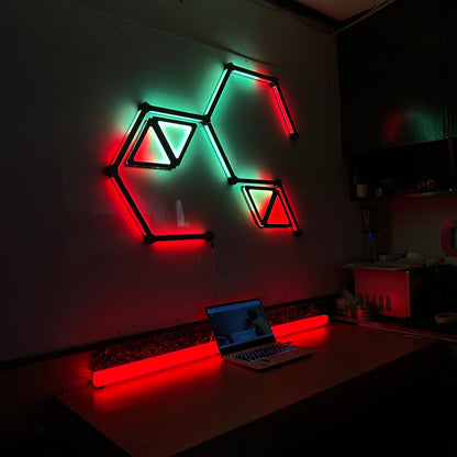 Moderate Kit Combo - 10 Glow Lines & 4 Glow Shape Triangles
