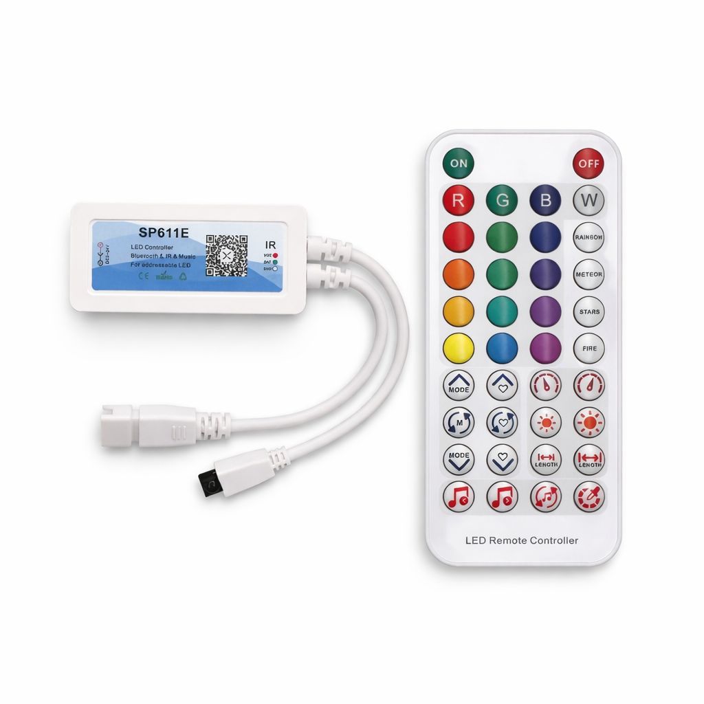 SP611E Smart RGBIC LED Controller (Bluetooth + IR Remote)