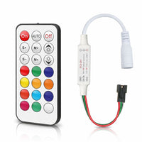 RF RGBIC LED Controller with Wireless Remote (DC 5V–24V)