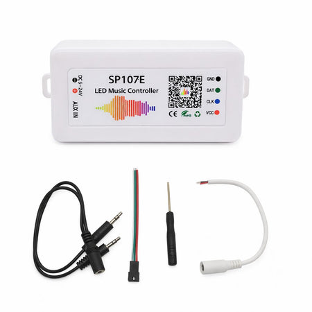 SP107E RGBIC LED Music Controller (DC 5V–24V)