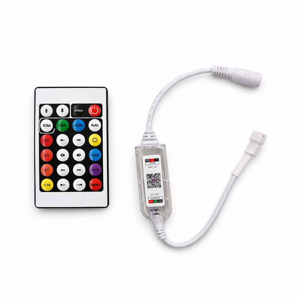 IR RGBIC LED Controller with Remote (DC 5V–24V)