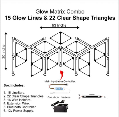 Glow Matrix Combo - 15 Glow Lines & 22 Clear Shape Triangles
